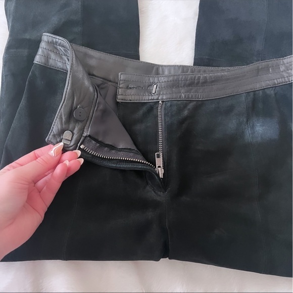 VENUS WILLIAMS FOR WILSON LEATHER 100% Black Leather Suede Pants Size 2 - Picture 6 of 12